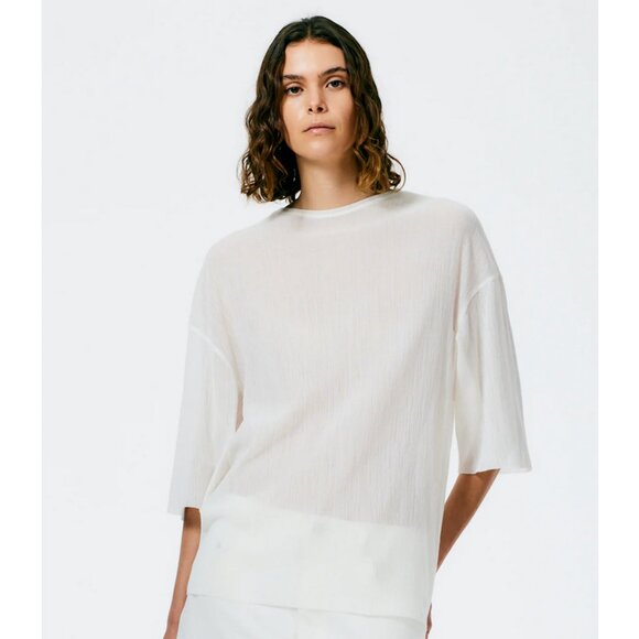 Tibi Crepe Gauze Easy T-Shirt - Picture 1 of 2